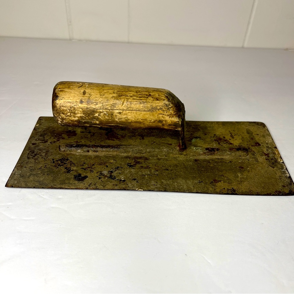 Vintage Masonry Or plastering trowel Wooden Handle - 10 X 4.5